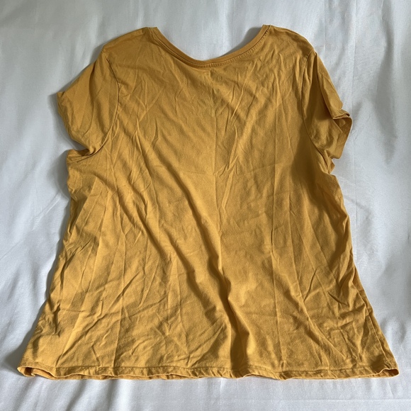 Disney T-Shirt XXL Gold Ladies Casual Crew Neck Mickey Minnie Cartoon - Picture 2 of 2